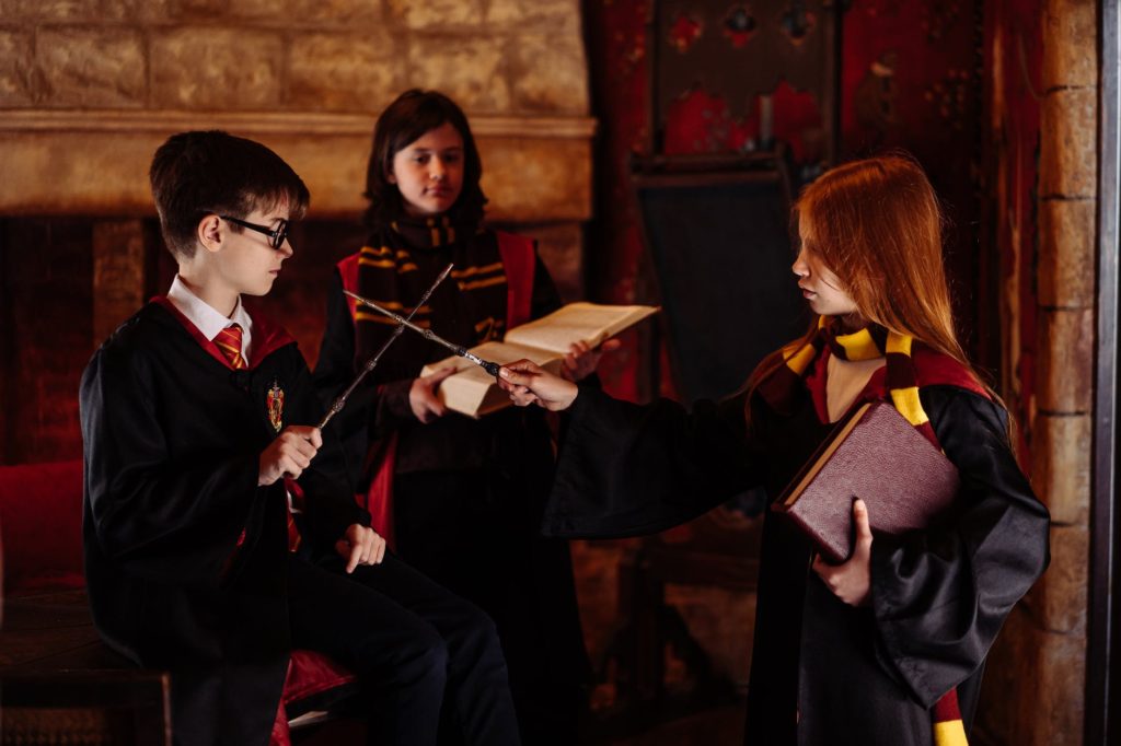 people in wizard robes